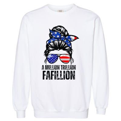 Funny A Million Trillion Fafillion Anti Biden Debate 2024 Garment-Dyed Sweatshirt