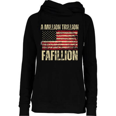 Funny A Million Trillion Fafillion Anti Biden Debate 2024 Womens Funnel Neck Pullover Hood