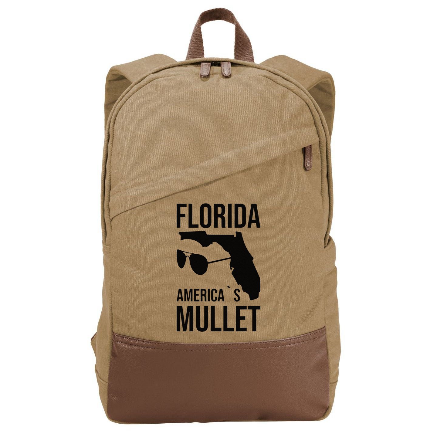 Florida America´s Mullet West Coast Cotton Canvas Backpack