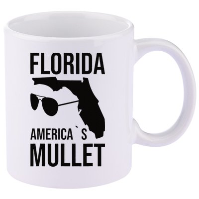 Florida America´s Mullet West Coast 11oz C Handle Ceramic Mug