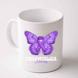 Fibromyalgia Awareness Month Purple Ribbon Butterfly Cute Gift Coffee Mug