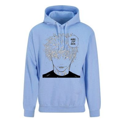 Funny Anime Meme Nah Id Win Reference Gojo Unisex Surf Hoodie