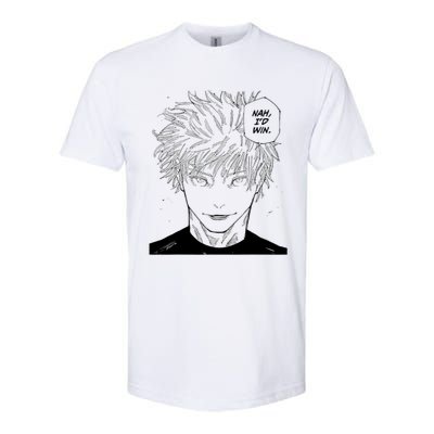 Funny Anime Meme Nah Id Win Reference Gojo Softstyle CVC T-Shirt