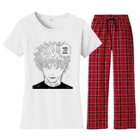 Funny Anime Meme Nah Id Win Reference Gojo Women's Flannel Pajama Set