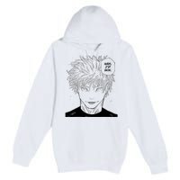 Funny Anime Meme Nah Id Win Reference Gojo Premium Pullover Hoodie