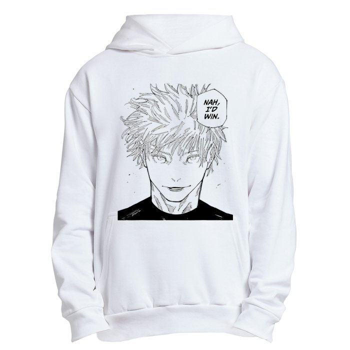 Funny Anime Meme Nah Id Win Reference Gojo Urban Pullover Hoodie