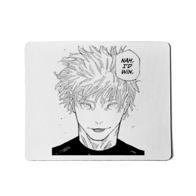 Funny Anime Meme Nah Id Win Reference Gojo Mousepad