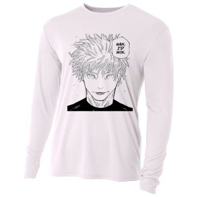 Funny Anime Meme Nah Id Win Reference Gojo Cooling Performance Long Sleeve Crew