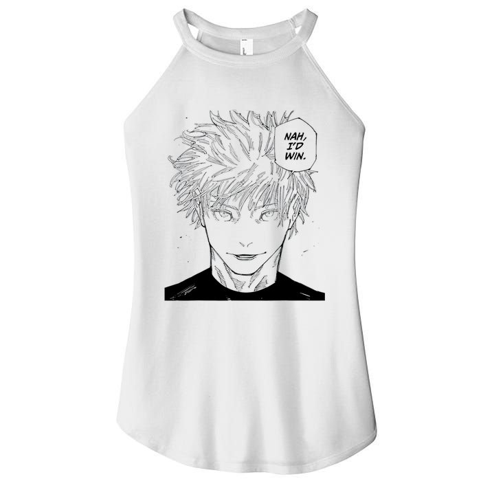 Funny Anime Meme Nah Id Win Reference Gojo Women’s Perfect Tri Rocker Tank