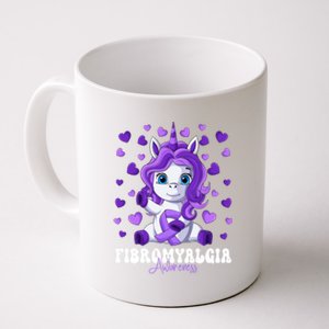 Fibromyalgia Awareness Month Purple Ribbon Unicorn Gift Coffee Mug