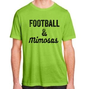 Football And Mimosas Gift Game Day Sunday Mom Wife Sports Gift Adult ChromaSoft Performance T-Shirt