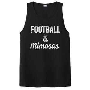 Football And Mimosas Gift Game Day Sunday Mom Wife Sports Gift PosiCharge Competitor Tank