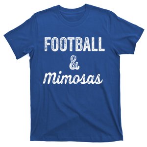 Football And Mimosas Gift Game Day Sunday Mom Wife Sports Gift T-Shirt