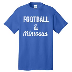 Football And Mimosas Gift Game Day Sunday Mom Wife Sports Gift Tall T-Shirt