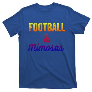 Football And Mimosas Gift Game Day Sunday Mom Wife Sports Gift T-Shirt