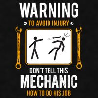 Funny Auto Mechanic Warning To Avoid Injury Mechanic Ladies PosiCharge Tri-Blend Wicking Tank