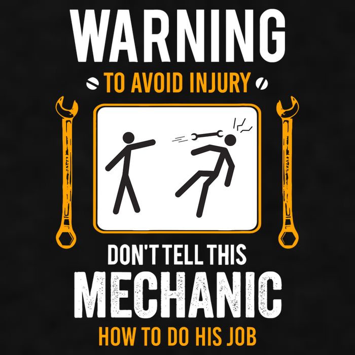 Funny Auto Mechanic Warning To Avoid Injury Mechanic Ladies PosiCharge Tri-Blend Wicking Tank