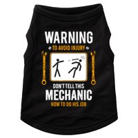 Funny Auto Mechanic Warning To Avoid Injury Mechanic Doggie Tank