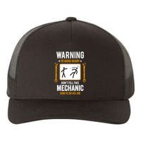 Funny Auto Mechanic Warning To Avoid Injury Mechanic Yupoong Adult 5-Panel Trucker Hat