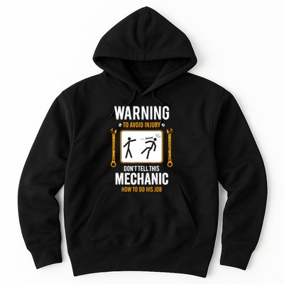 Funny Auto Mechanic Warning To Avoid Injury Mechanic Hoodie