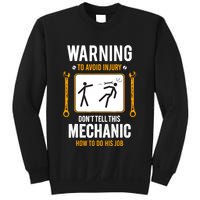 Funny Auto Mechanic Warning To Avoid Injury Mechanic Sweatshirt