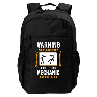 Funny Auto Mechanic Warning To Avoid Injury Mechanic Backpack