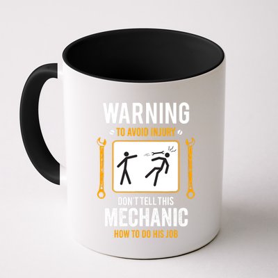 Funny Auto Mechanic Warning To Avoid Injury Mechanic Mug