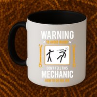 Funny Auto Mechanic Warning To Avoid Injury Mechanic Mug