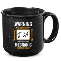 Funny Auto Mechanic Warning To Avoid Injury Mechanic 15oz Campfire Ceramic Mug