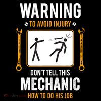 Funny Auto Mechanic Warning To Avoid Injury Mechanic Flatbill Hat