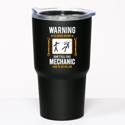 Funny Auto Mechanic Warning To Avoid Injury Mechanic Tumbler