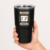 Funny Auto Mechanic Warning To Avoid Injury Mechanic Tumbler