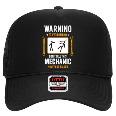 Funny Auto Mechanic Warning To Avoid Injury Mechanic Trucker Hat