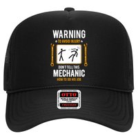 Funny Auto Mechanic Warning To Avoid Injury Mechanic Trucker Hat