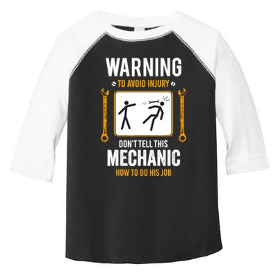 Funny Auto Mechanic Warning To Avoid Injury Mechanic Toddler Fine Jersey T-Shirt