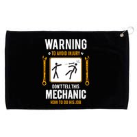 Funny Auto Mechanic Warning To Avoid Injury Mechanic Grommeted Golf Towel