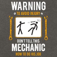 Funny Auto Mechanic Warning To Avoid Injury Mechanic Cotton Canvas Backpack