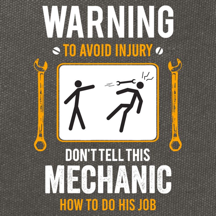 Funny Auto Mechanic Warning To Avoid Injury Mechanic Cotton Canvas Backpack