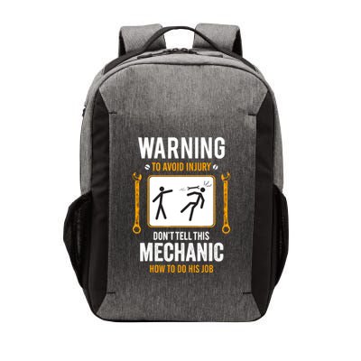 Funny Auto Mechanic Warning To Avoid Injury Mechanic Vector Backpack