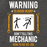 Funny Auto Mechanic Warning To Avoid Injury Mechanic Vector Backpack