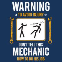 Funny Auto Mechanic Warning To Avoid Injury Mechanic Infant Baby Jersey Bodysuit