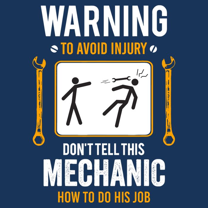 Funny Auto Mechanic Warning To Avoid Injury Mechanic Infant Baby Jersey Bodysuit
