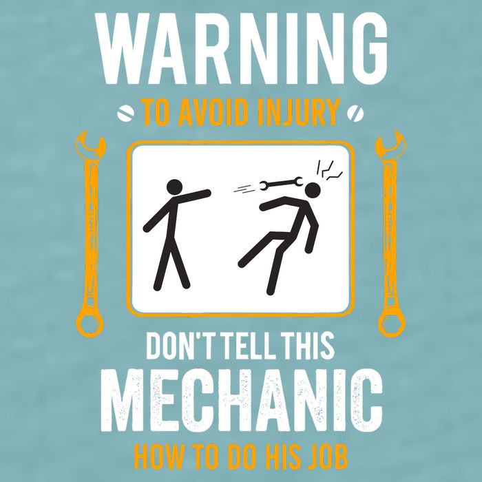 Funny Auto Mechanic Warning To Avoid Injury Mechanic Sueded Cloud Jersey T-Shirt