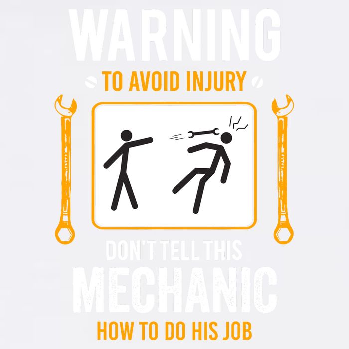 Funny Auto Mechanic Warning To Avoid Injury Mechanic Garment-Dyed Sweatshirt