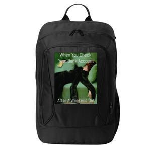 Funny Art Meme When You Check Your Bank Account Money Joke City Backpack