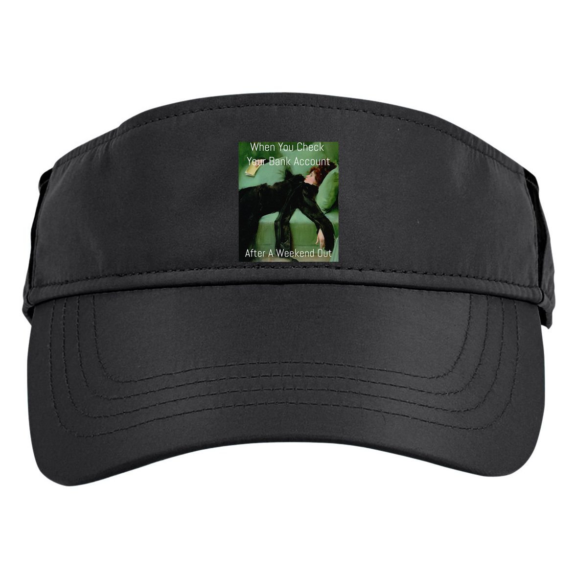 Funny Art Meme When You Check Your Bank Account Money Joke Adult Drive Performance Visor