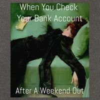 Funny Art Meme When You Check Your Bank Account Money Joke Cotton Canvas Backpack