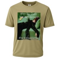 Funny Art Meme When You Check Your Bank Account Money Joke Cooling Performance Crew T-Shirt