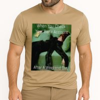 Funny Art Meme When You Check Your Bank Account Money Joke Cooling Performance Crew T-Shirt