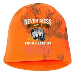 Food Allergy Mom Funny Slogan Never Mess Great Gift Kati - Camo Knit Beanie